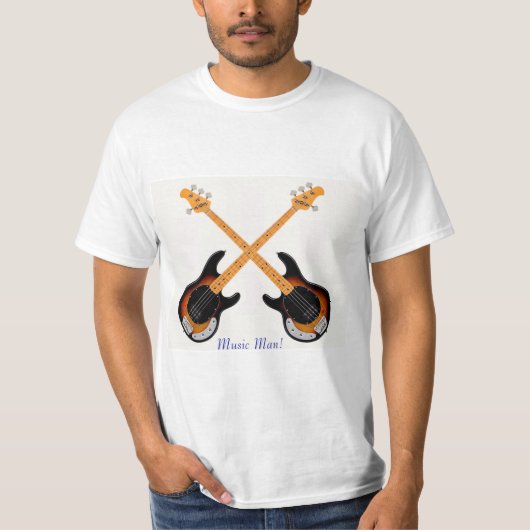 ギターイメ男性へージのTシャツ Tシャツ (正面)