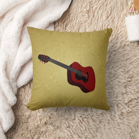 ギターイラストレーション枕 クッション (ブランケット)