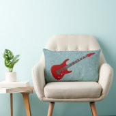 ギターイラストレーション枕 ランバークッション (椅子)