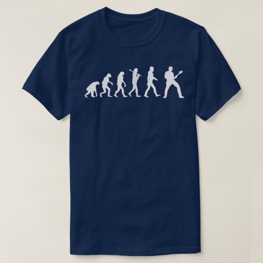 ギターイレブンおもしろいギタリストミュージシャン Tシャツ (デザイン正面)