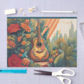 ギターインザガーデンデコページティッシュペーパー 薄葉紙 (クラフト)