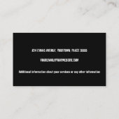 ギターインストラクター曲線黒枠 名刺 (裏面)