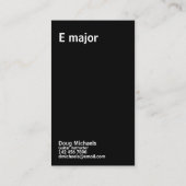 ギターインストラクターE 専攻の 名刺 (裏面)