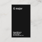 ギターインストラクターG 専攻の 名刺 (裏面)