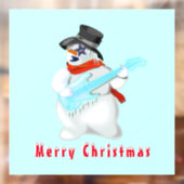 ギターウィンドウ付きクリスマス雪だるま ウィンドウサイン (シート2)