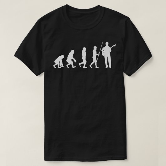 ギターエボリューションミュージシャンギタープレーヤー3 Tシャツ (デザイン正面)