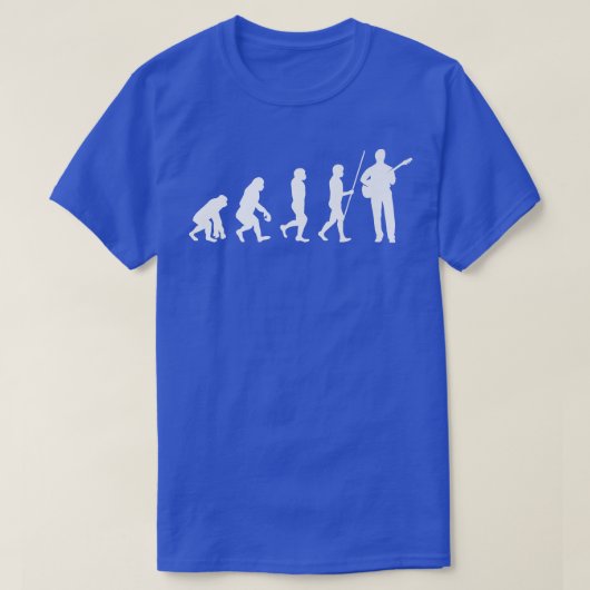 ギターエボリューションミュージシャンギタープレーヤー3 Tシャツ (デザイン正面)