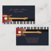 ギターエレガントとピアノの鍵音楽先生 名刺 (正面/裏面)