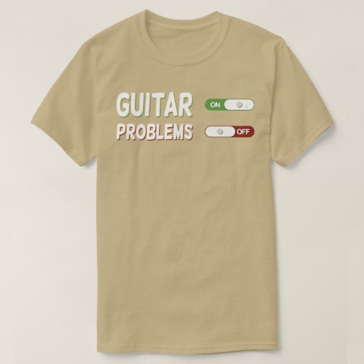 ギターオンの問題オフ Tシャツ (デザイン正面)