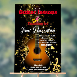 ギターカスタマイズレッスンアクリル記号ビッグサイズ アクリルサイン