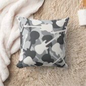 ギターカモフラージュ（グレー） クッション (ブランケット)