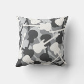 ギターカモフラージュ（グレー） クッション (裏面)