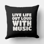 ギターカラフルが音楽と共に大声で生き続ける クッション (裏面)