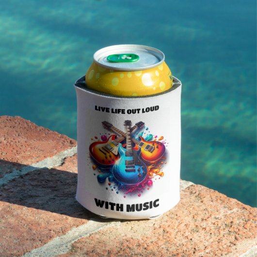 ギターカラフルが音楽と共に大声で生き続ける 缶クーラー (インサイチュ プール)