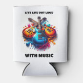 ギターカラフルが音楽と共に大声で生き続ける 缶クーラー (正面)