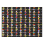 ギターカラフルの音楽パターン テーブルクロス (正面(横))