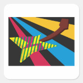 ギターカラフルー スクエアシール (正面)