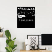 ギターカントリー音楽お土産ギフトナッシュビル ポスター (ホームオフィス)