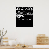ギターカントリー音楽お土産ギフトナッシュビル ポスター (キッチン)