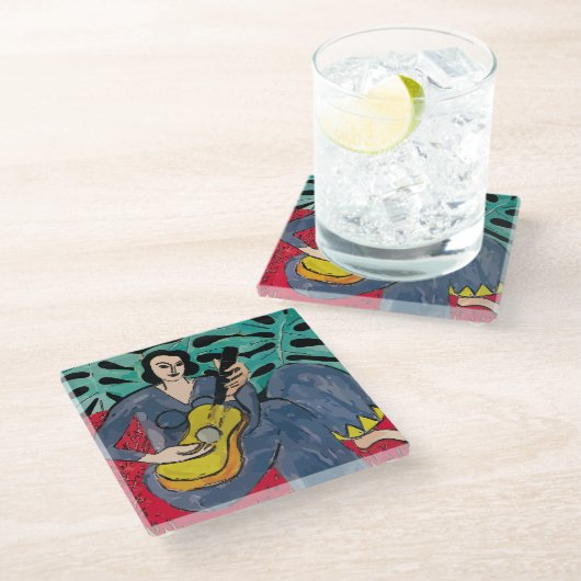 ギターガラスコースター ガラスコースター (アングル)