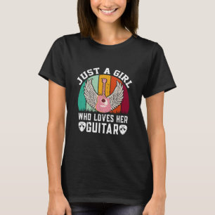 ギターガールギタリストギタープレーヤー恋人Tシャツ Tシャツ
