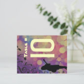 ギターガールバルミツワーテーブル席カード ポストカード (スタンド正面)