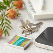 ギターガールパステモダンルカラフルミュージック キーホルダー (側面)