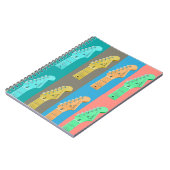 ギターガールモダンパステルカラフル ノートブック (左側)