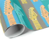 ギターガールモダンパステルカラフル ラッピングペーパー (ロールコーナー)