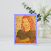 ギターガール ポストカード (スタンド正面)