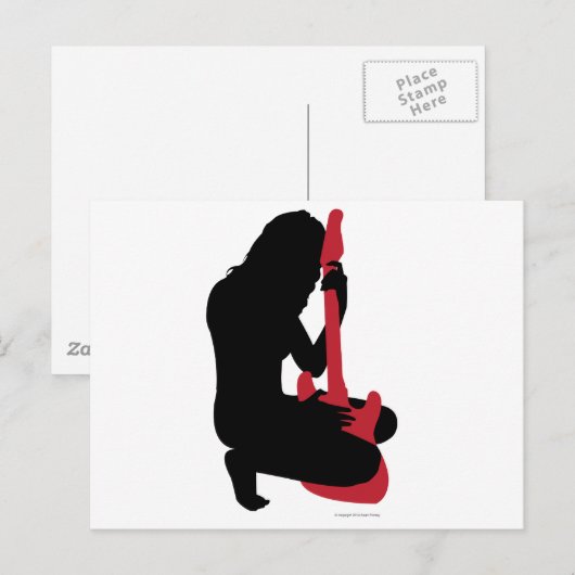 ギターガール ポストカード (正面/裏面)