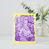 ギターガール ポストカード (スタンド正面)