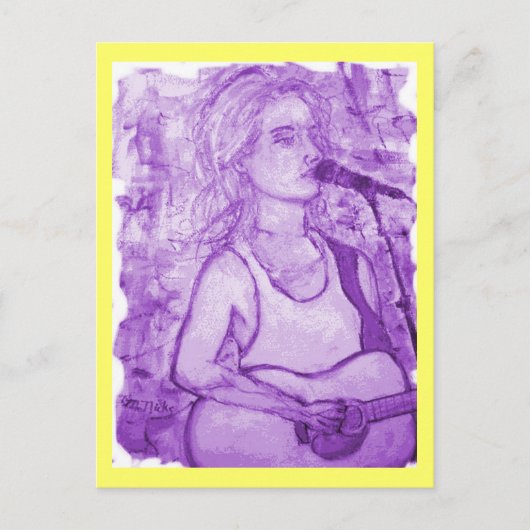 ギターガール ポストカード (正面)