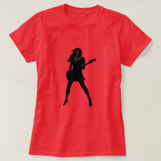 ギターガールTシャツ Tシャツ (デザイン正面)