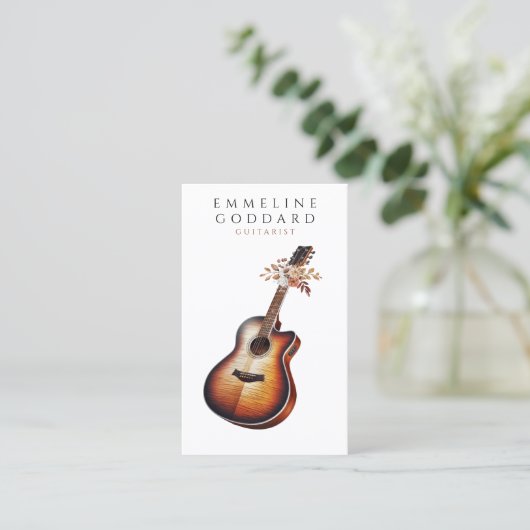 ギターギタリスト音楽ミュージシャン先生 名刺 (スタンド正面)
