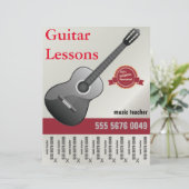 ギタークラシカルレッスン音楽先生チューターフライヤー (スタンド正面)