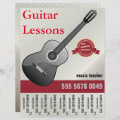 ギタークラシカルレッスン音楽先生チューターフライヤー (正面/裏面)