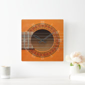 ギタークラシカル時計 スクエア壁時計 (ホーム)