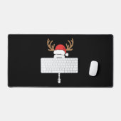 ギタークリスマスサンタハットトナカイ デスクマット (キーボード&マウス)