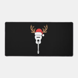 ギタークリスマスサンタハットトナカイ デスクマット