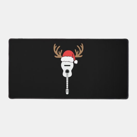 ギタークリスマスサンタハットトナカイ デスクマット (正面)
