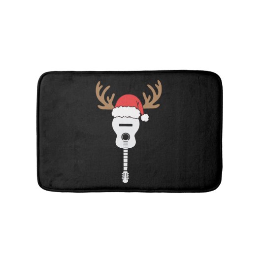 ギタークリスマスサンタハットトナカイ バスマット (正面)