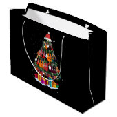 ギタークリスマスツリーおもしろい ラージペーパーバッグ (裏面アングル)