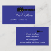 ギタークール先生用ブルーミュージック名刺 名刺 (正面/裏面)