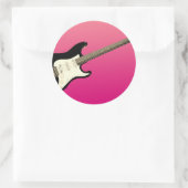 ギターグラデーションステッカー ラウンドシール (バッグ)