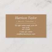 ギターグラフィックミュージシャン音楽テーマ 名刺 (裏面)