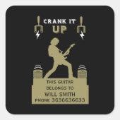 ギターケースのプロパティの識別 スクエアシール (正面)