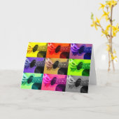 ギターコラージュのカラー – 空白のグリーティングカード カード (黄色い花)