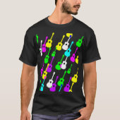 ギターコラージュマルチカラーTシャツ Tシャツ (正面)
