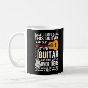 ギターコレクターおもしろい・ギタリスト音楽愛好家 コーヒーマグカップ